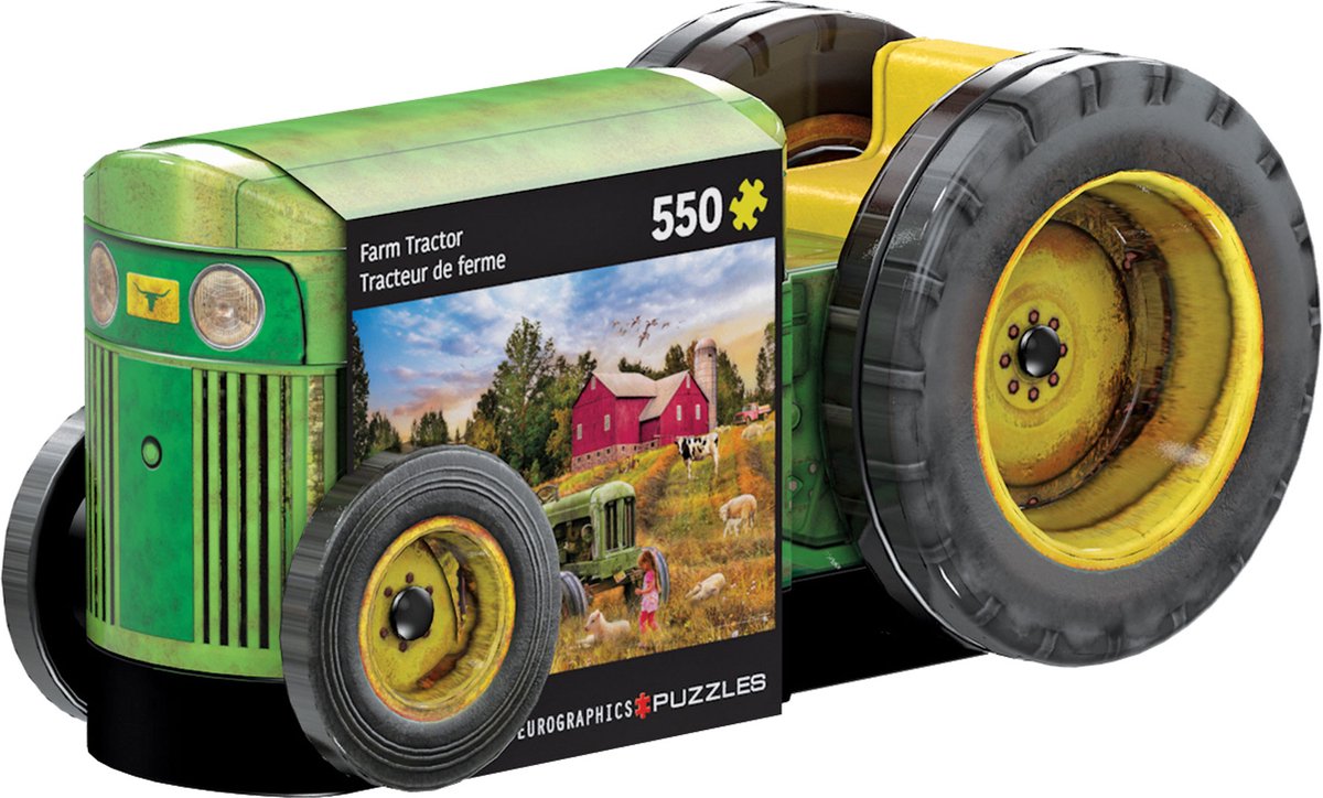 Eurographics puslespil vintage traktor - 550 brikker - metalkasse.