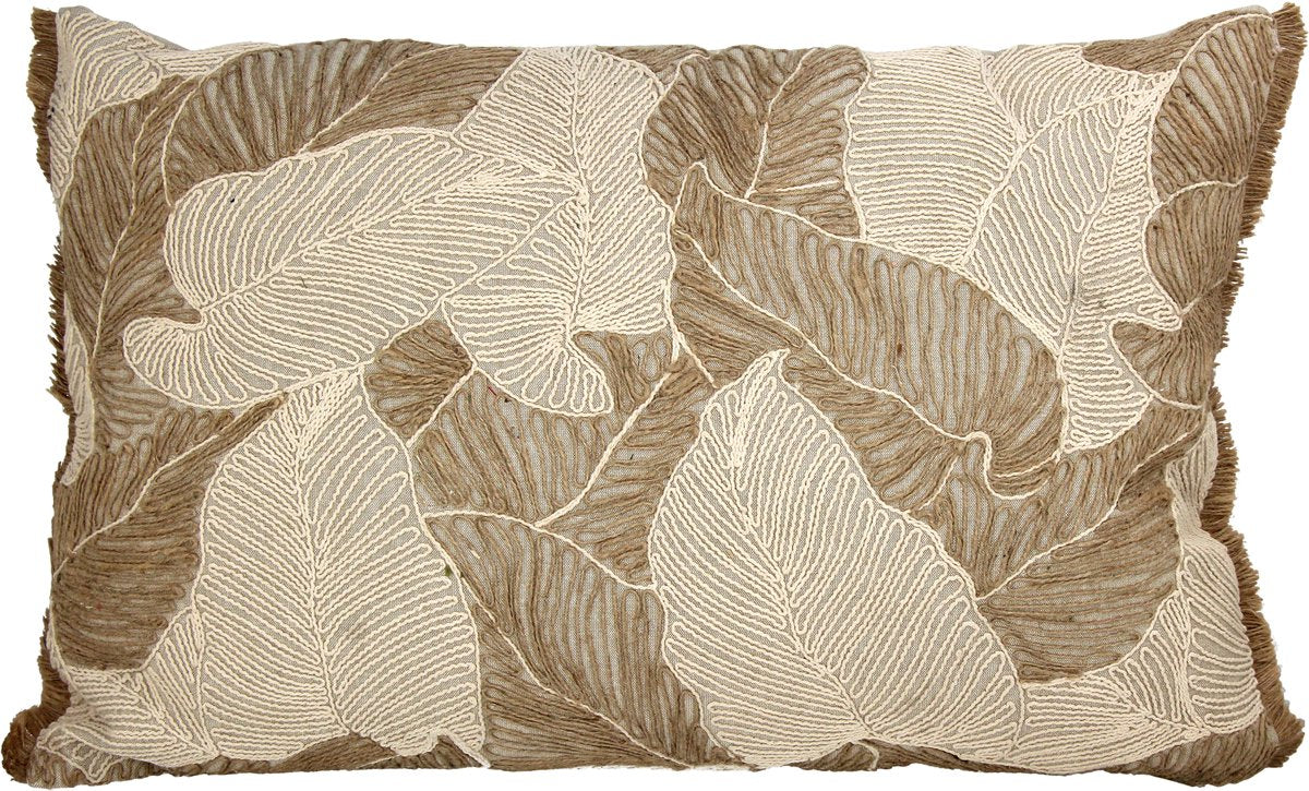 Hd collection cushion palm leaf cotton natural 40x60cm