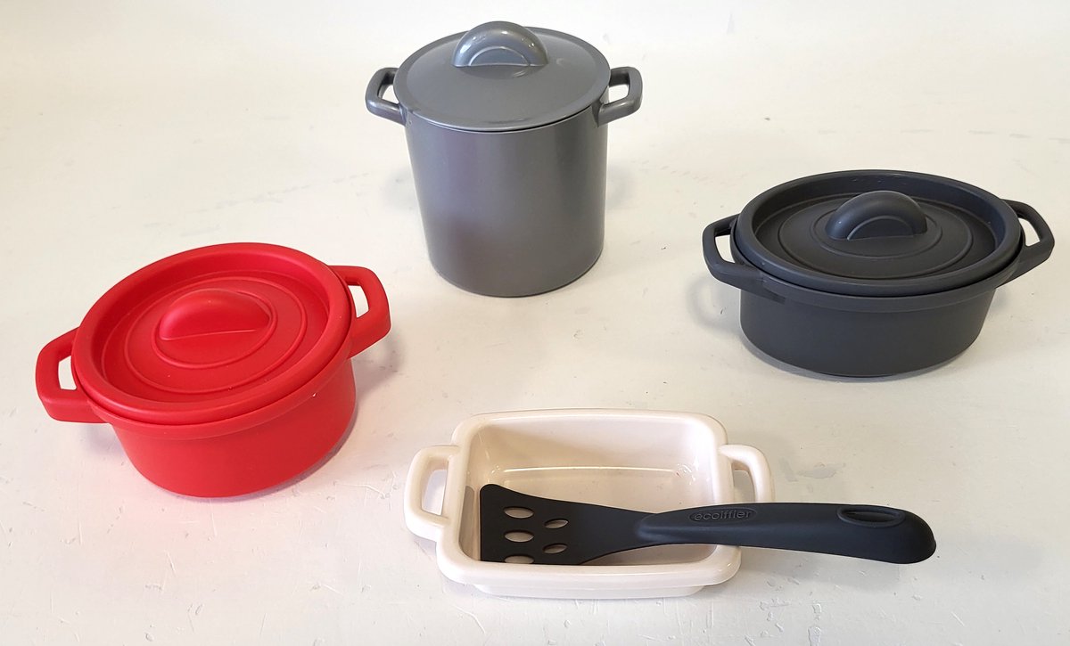 Écoiffier ecoiffier 100% kokkepander og spisestuesæt - 8 stk.