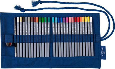 Faber-castell farveblyant akvarel - goldfaber - roll-up etui 29-delt - fc-114652