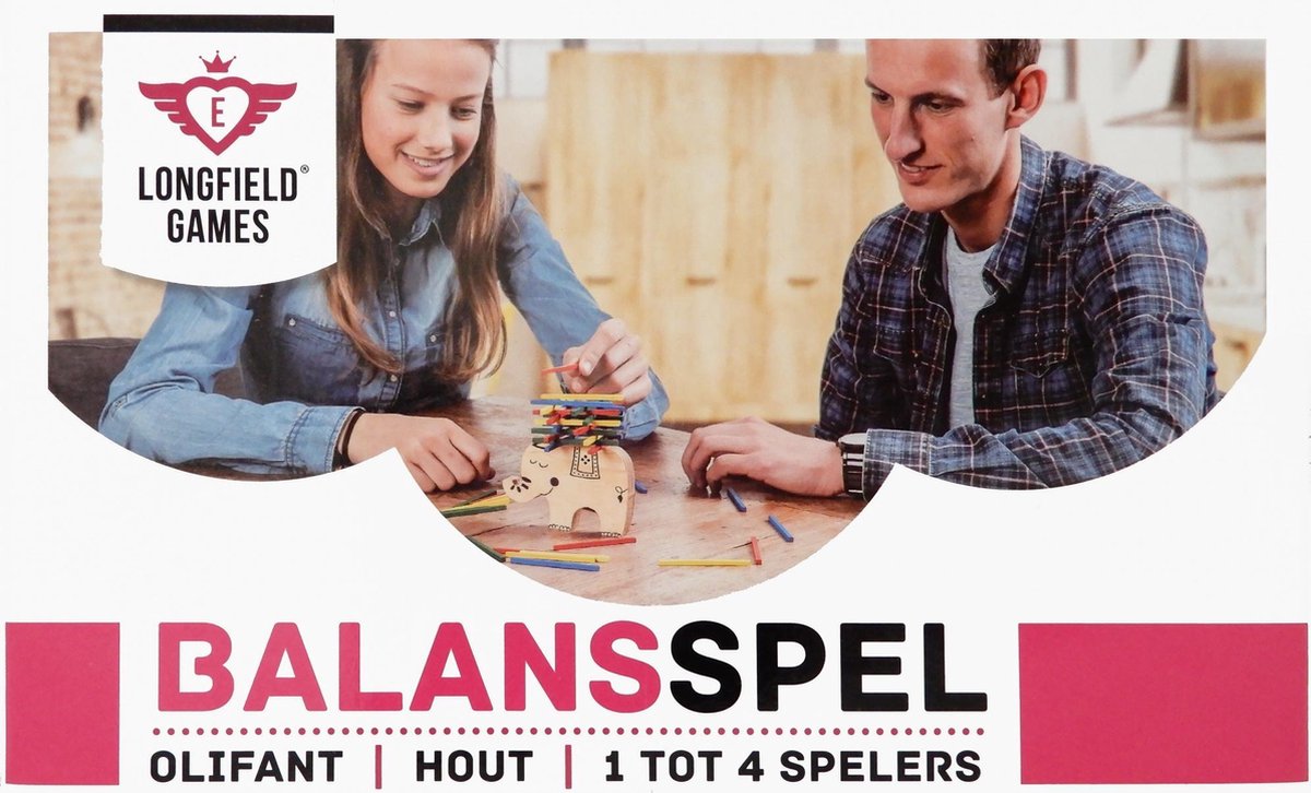Træbalancespil elefant