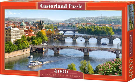Castorland Vltava Bridges i Prag – puslespil – 4.000 brikker – satin finish – perfekt pasform – europæisk kvalitet