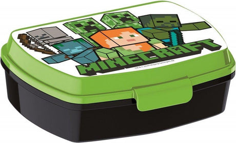 Stor brødspand brødkasse Minecraft junior 16 x 12 x 5 cm grøn sort