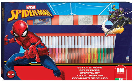 Multiprint Spiderman -farvesæt med frimærker, 41dlg.