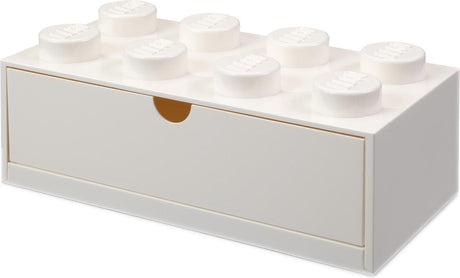 Lego skrivebordsskuffeklods 8, hvid -