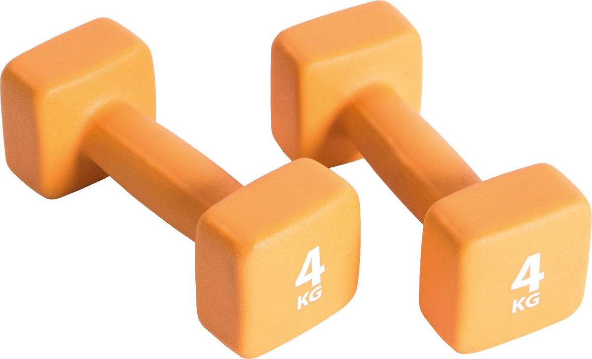 Pure2improve - håndvægtsæt 2x4kg - vægte med neoprenbelægning.