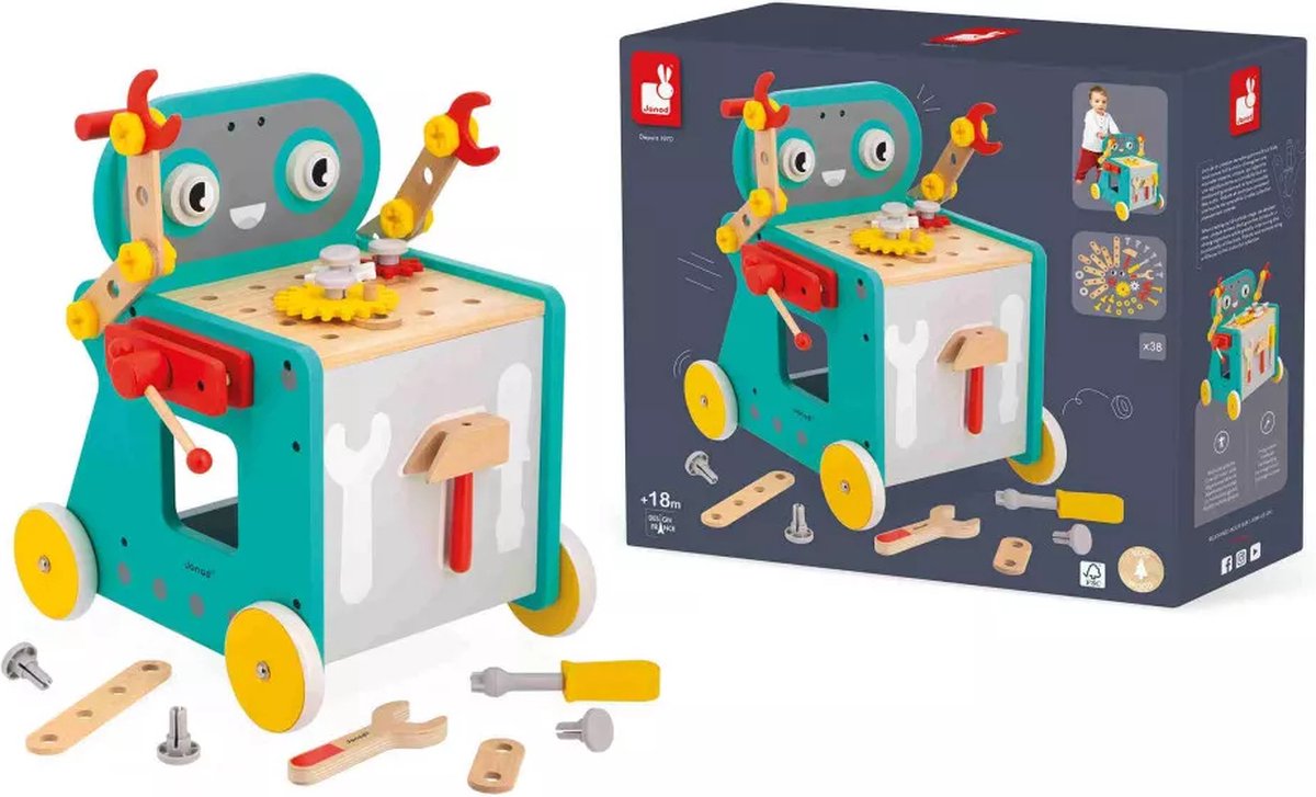 Janod - brico'kids - robotvogn aktivitetsvogn