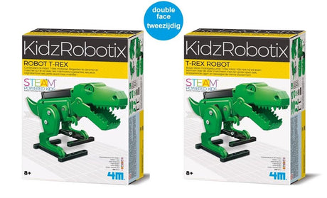 4m videnskab og spil - byg din egen t-rex robot - byggesæt mekanik - kidzrobotix - 8+