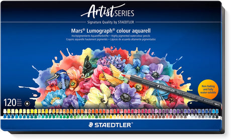 Staedtler - kunstnerserie - mars® lumograph® farve aquarell 104 - metalsæt med 120 farver
