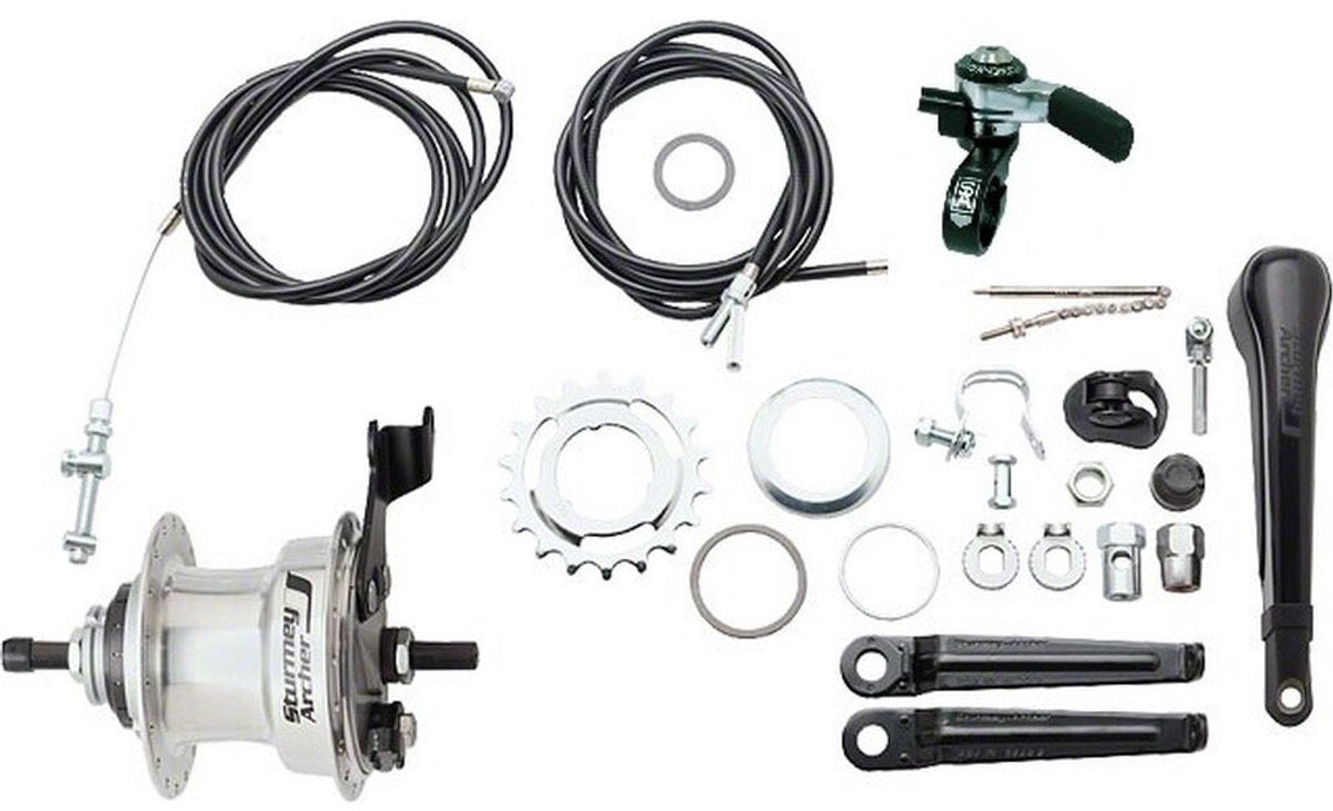 Gear Hub 3 Speed ​​Sturmey Archer Summit X -RD3 Tromle Brake - Høj polsk aluminium