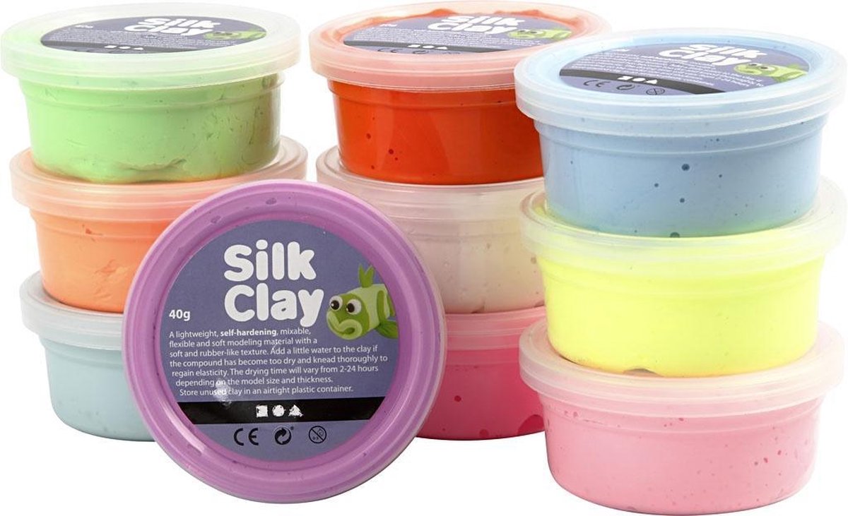 Silk clay https: www.cchobby.nl silk-ler-basic-2-diverse-colours-10x40-gr-1-doos