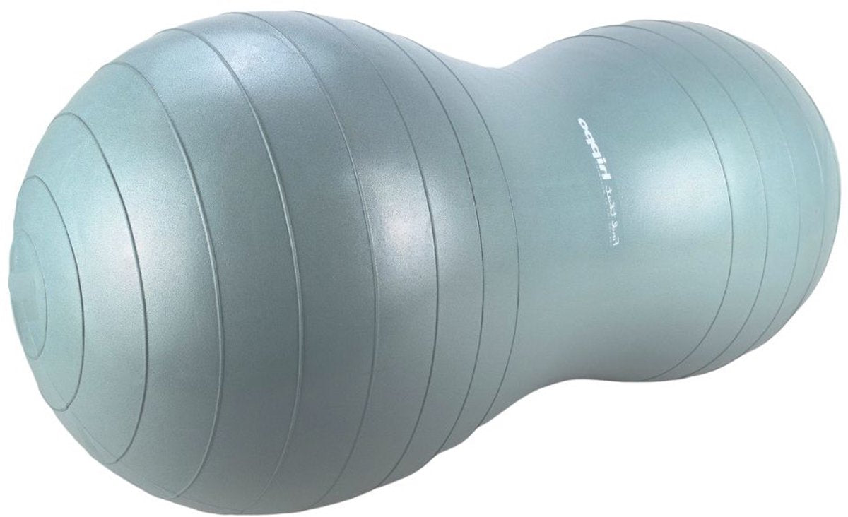 Find den flodhest balancebold til børn - peanut ball morning blue - 50×50×100 cm - inklusive pumpe - motorik balance - 3+