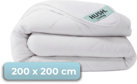 Hush. living hush living - dekbed - tweepersoons - 200x200cm - 350 gsm - warm, ademend en lichtgewicht - geschikt voor alle seizoenen -wit