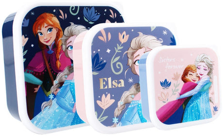 Vadobag frozen snackbox en fruitdoos blauw en roze - 3in1