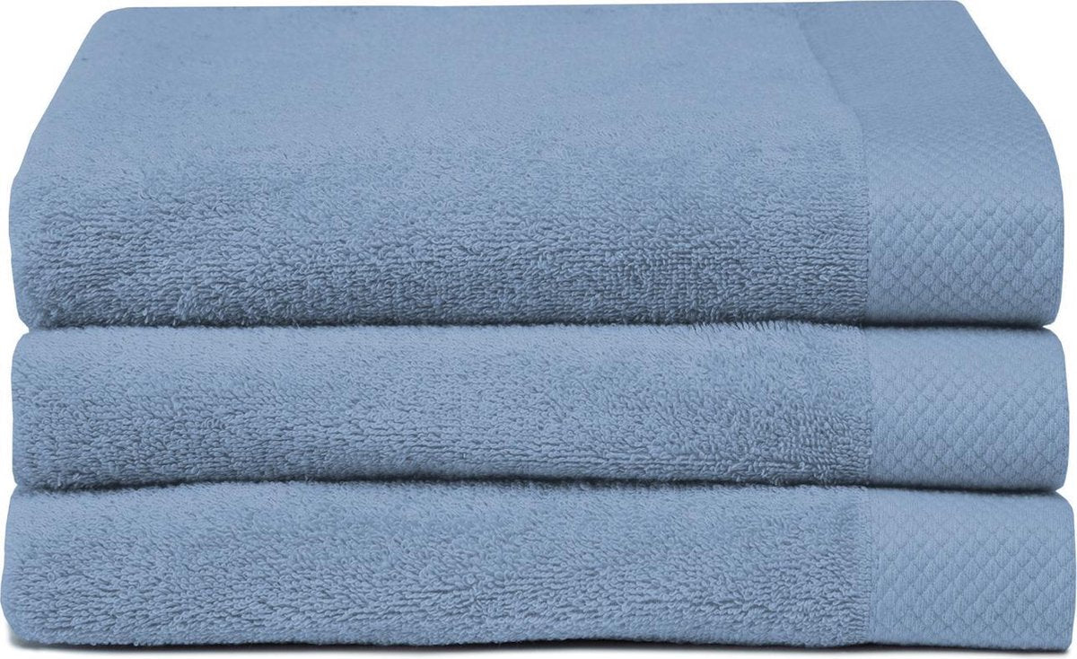 Seahorse pure - handdoek - 60x110 cm - set van 3 - denim