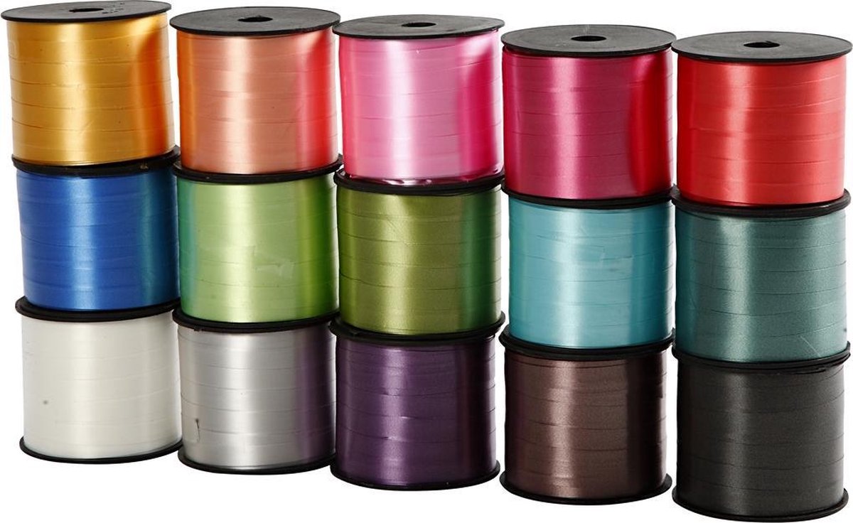 Creativ virksomhed https: www.cchobby.nl gavebånd-b-10-mm-glossy-diverse-colours-15x50-m-1-box