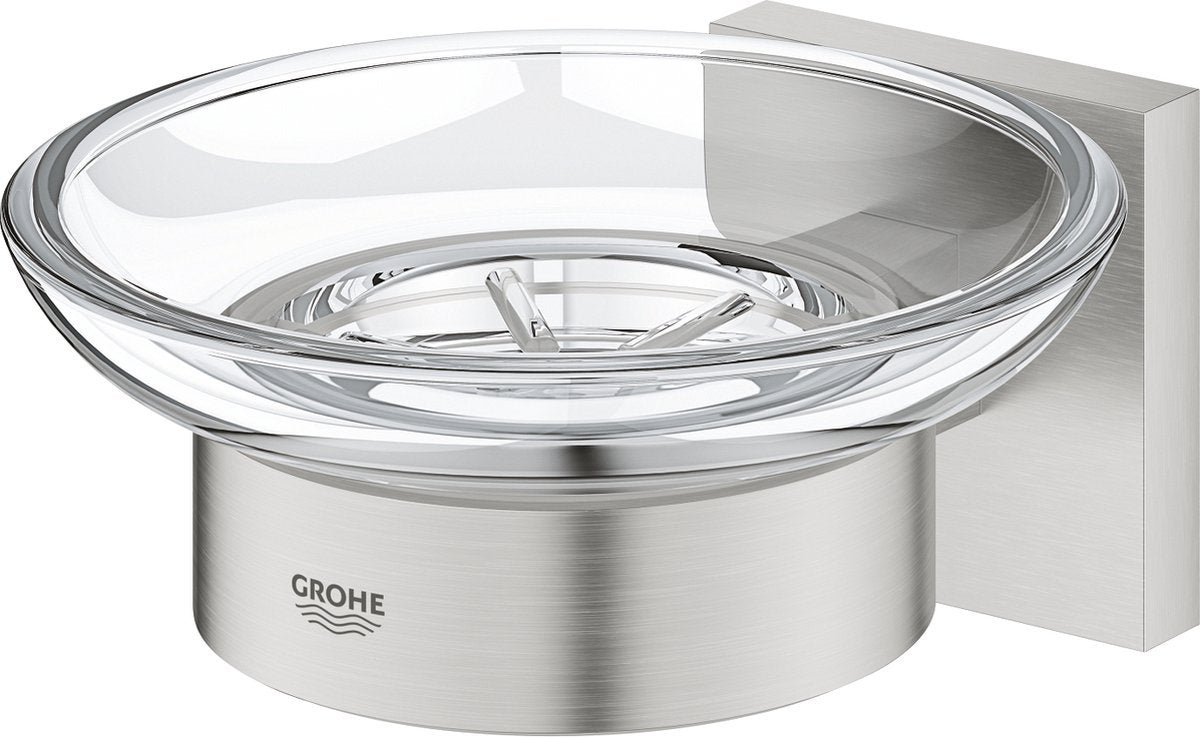 Grohe start cube sæbeskål med holder - supersteel (rustfrit stål look) 41096dc0