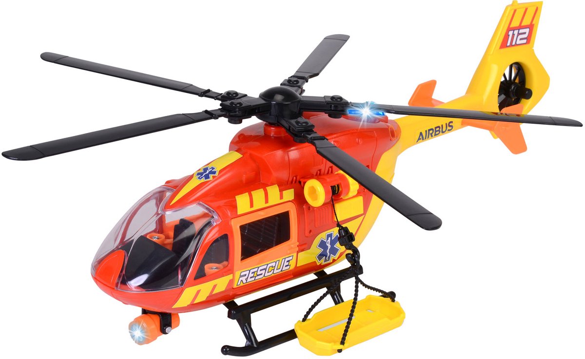 Dickie legetøj - ambulancehelikopter - hospitalshelikopter - lys og lyd - roterende propel - fra 3 år