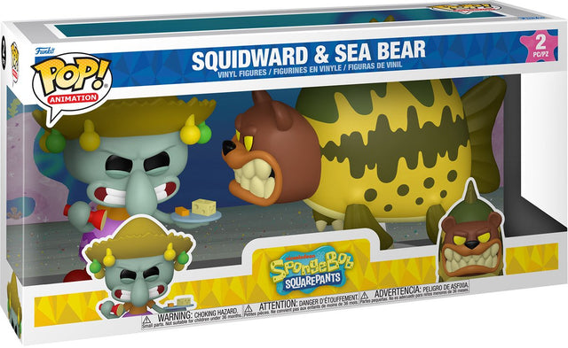 Funko pop! animation: Svampebob firkantede bukser - squidward havbjørn 2 pakke