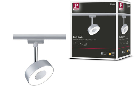 Paulmann urail rail spot cirkel 250lm 5.3w 2700k 230v krom mat