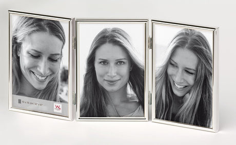 Walther design chloe - fotoramme - fotostørrelse 3x 10x15 cm - sølv