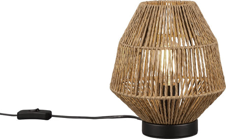 Rl live your light reality miki - bordlampe - ekskl. 1x e27 40w - ledningskontakt - naturlig sisal