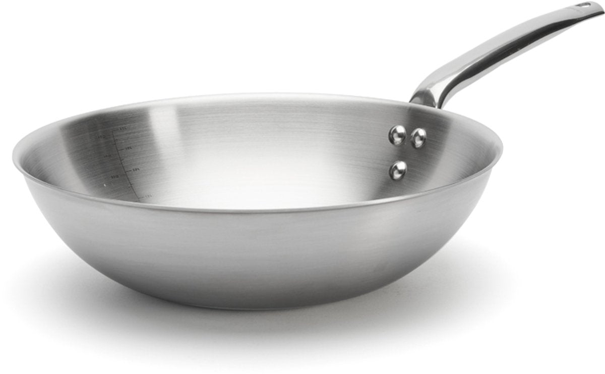Debuyer de buyer alchimy wokpande - rustfrit stål - ø 32cm - pfas-fri