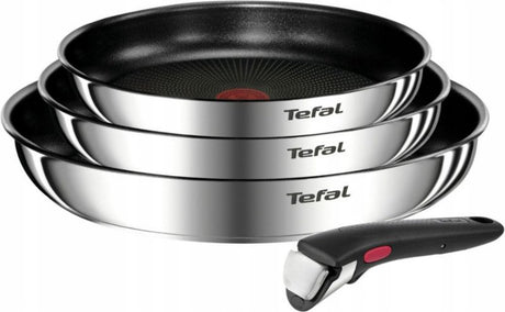 Tefal ingenio pandesæt - 3 stegepander sæt med håndtag 22 cm, 24 cm, 28 cm - 4 stk.