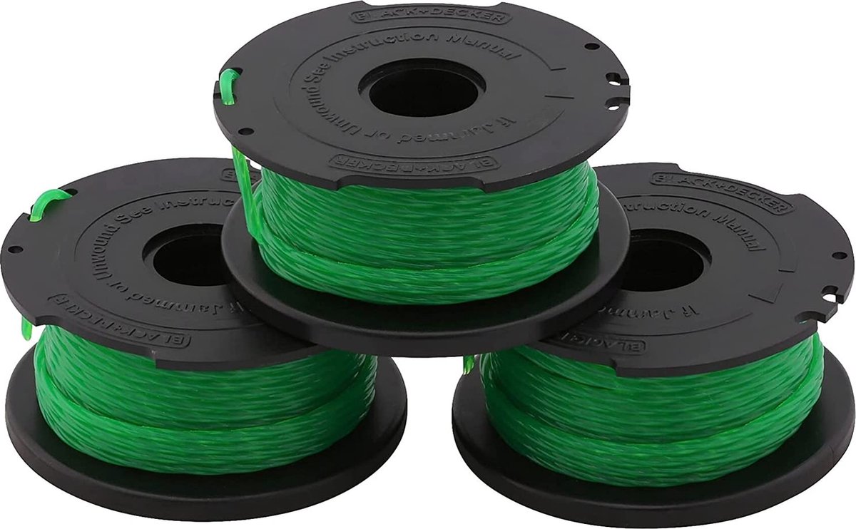 Black+decker 3x spole og wire 6m 2mm - a6486-xj
