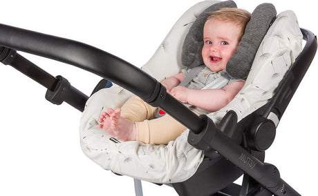 Dooky® dooky - babypude - grå - 0-5 år - hoved- og nakkestøtte - til klapvogn og autostol