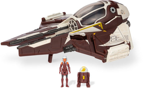 Jazwares star wars- køretøj multipack (7,5 cm køretøj figur + 7,5 cm køretøj) - ahsoka tano - starfighter evolution box sæt
