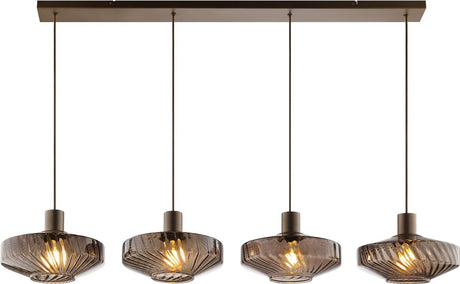 Brilliant lyn - hanglamp - 4-lichts - e27 - koffie