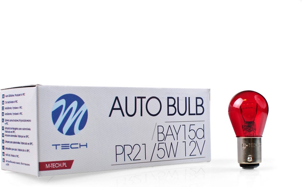 M-tech pr21 5w 12v - rød - 10 stk