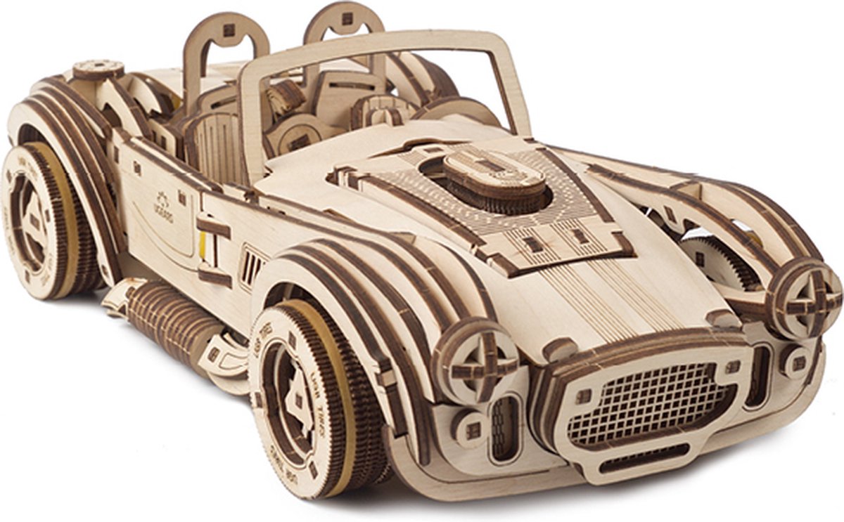 Ugears træ 3D model - drift cobra racerbil
