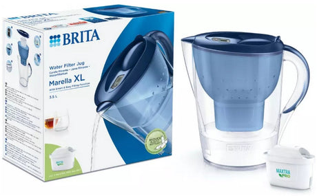 Brita - vandfilterkande - marella xl - 3,5l - blå - inkl. 1 maxtra pro alt-i-1 filterpatron