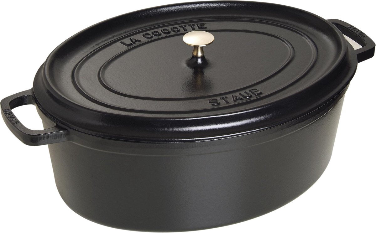 Staub gryde oval cocotte sort - ø 41 cm 12 liter