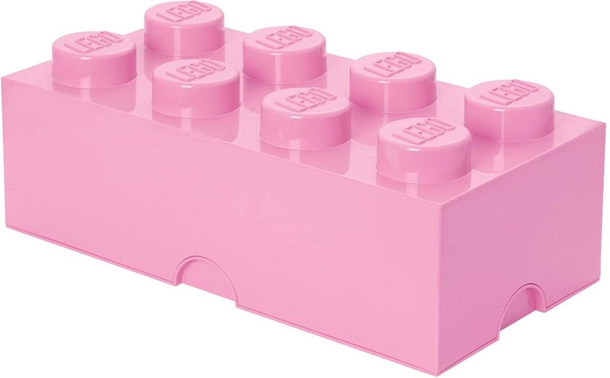 Lego - opbevaringsboks klods 8 - polypropylen - pink