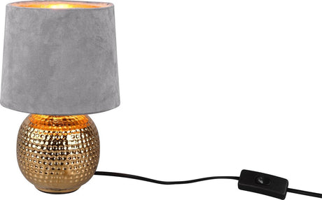 Rl live your light reality sophia - bordlampe - guld - ekskl. 1x e14 40w - ledningskontakt - grå skærm