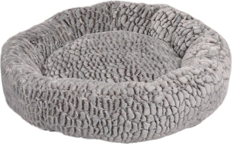 Flamingo mand snoozzy rond - grijs - 70 x 70 x 18 cm - zachte mand voor honden en katten