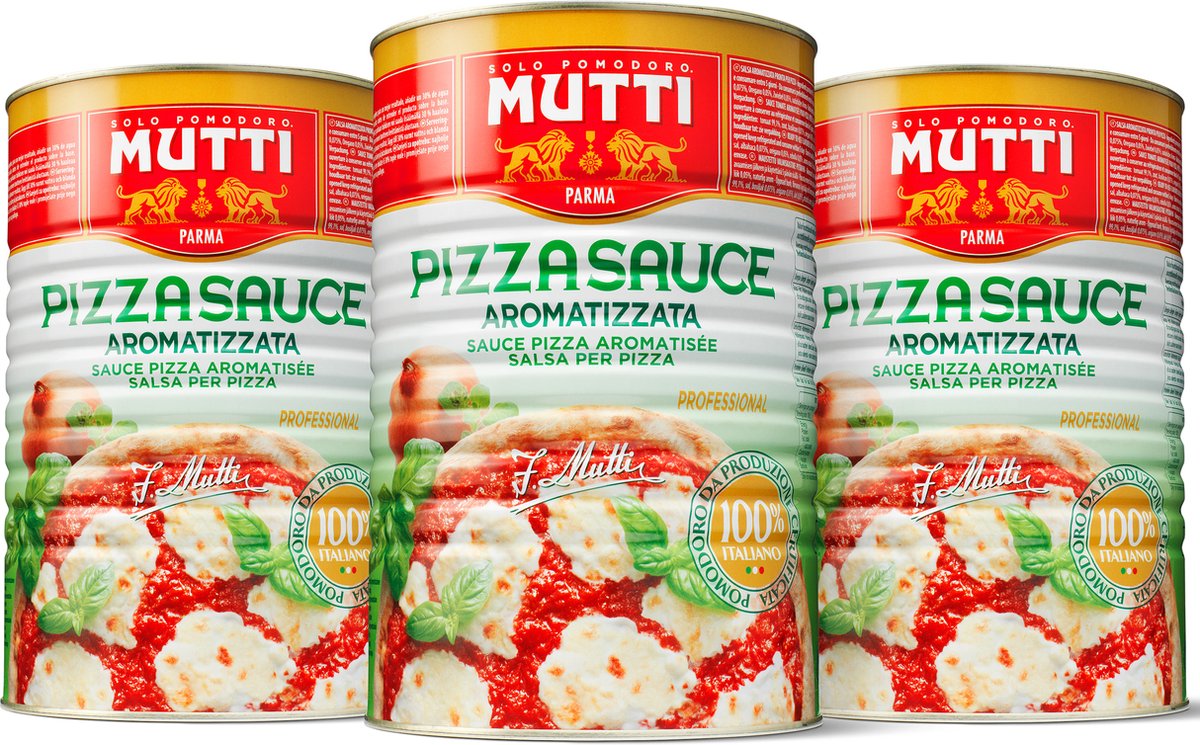 Mutti pizzasauce aromatizzata - 3 x 4,1 kg