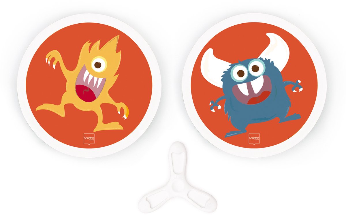 Scratch hånd-disker duo - prøver - med 1 magnetisk disker - 3 år
