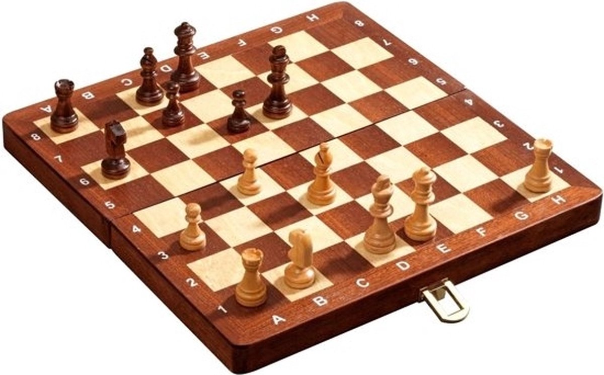 Philos skakkassette de luxe, magnetisk - rejsestørrelse - kvadratisk størrelse 30 mm - konge 48 mm