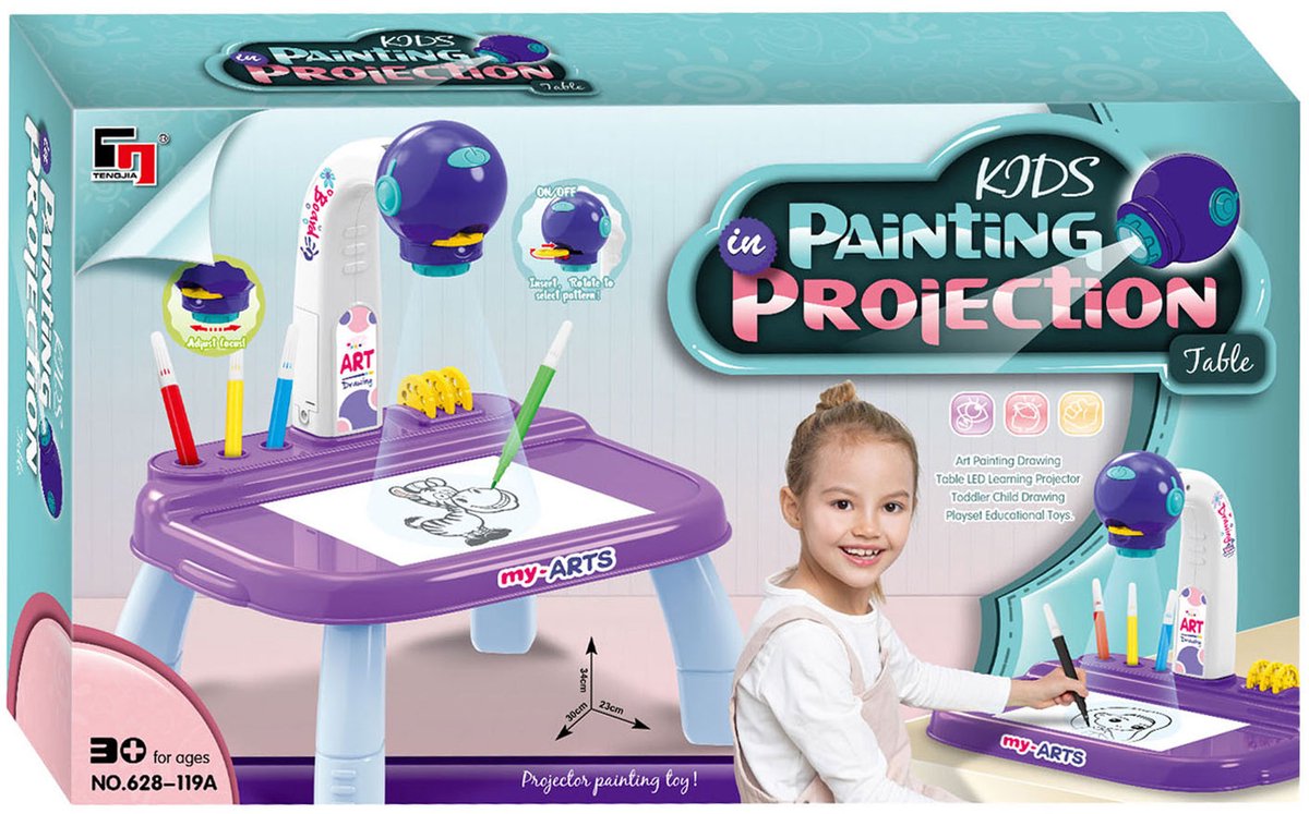 Tegn projektionsbord lilla