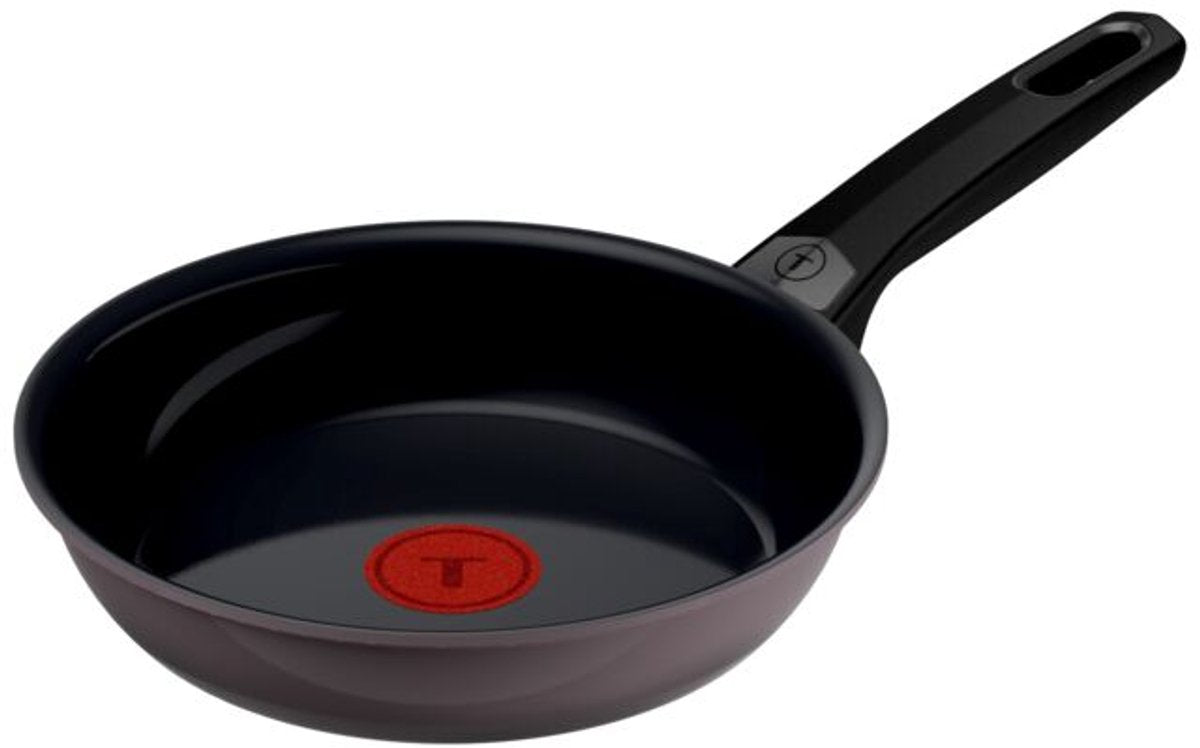 Tefal keramisk kontrol grå - stegepande - 20 cm - keramik - induktion - pfas fri - velegnet til brug med metalspatel