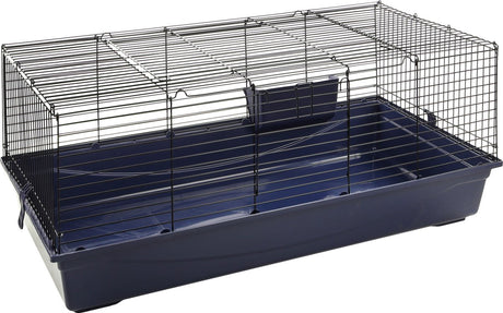 Petsfirst knaagdieren kooi jip - blauw zwart - cavia´s - dwergkonijn - 120 cm l - 59 cm b - 50 cm h
