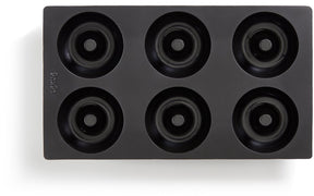 Lékué bakvorm - 6 donuts of bagels - siliconen - black