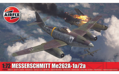Airfix modelsæt fly - 03090a messerschmitt me 262a-1a 2a - flyplastik - 1:72 - modelfremstilling