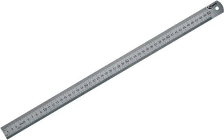 Kortlagt kontorstål 50 cm lineal med indgraverede gradueringer