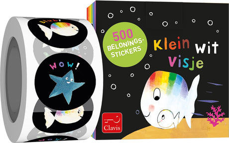 Clavis klein wit visje beloningsstickers. 3+