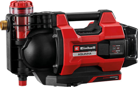Einhell batteri havepumpe aquinna 18 30 f led automatisk solo - power x-change - 18 v li-ion - 3000 l h - max. hoved: 28 m - eco boost mode - overbelastning og frostbeskyttelse - ekskl. batteri og oplader